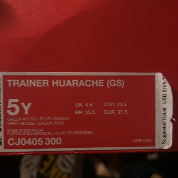 Nike Trainer Huarache (GS) size 5Y with Box 9.5/10 barely worn - Picture 7 of 7